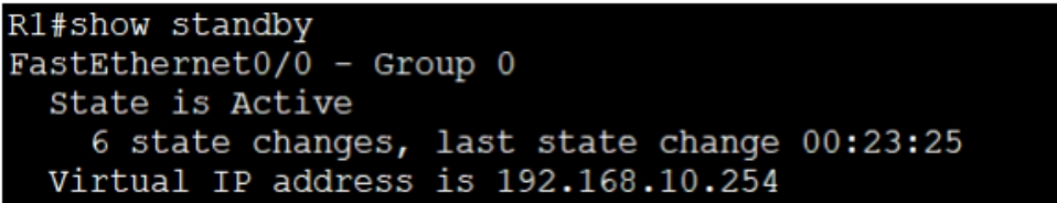 A short code to know which Router is in an active state
