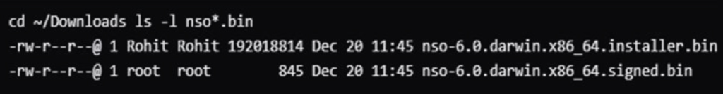 The command used for unpacking the installer.